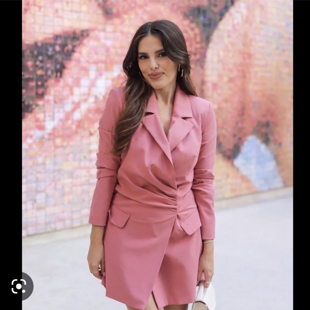 Zara pink blazer dress